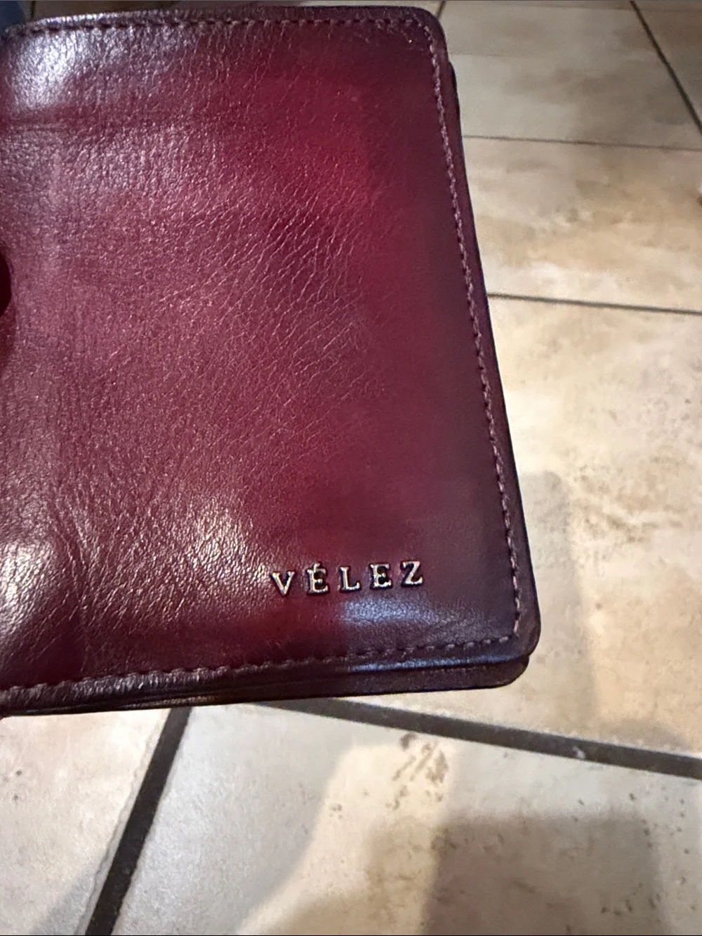 Vélez Burgundy Leather Men's Wallet